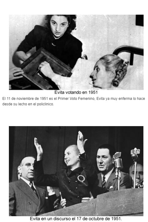 El último discurso de Evita fue en el acto del 1° de Mayo de 1952